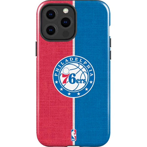 NBA Philadelphia 76ers Canvas Split iPhone 15 Pro Max Impact Case